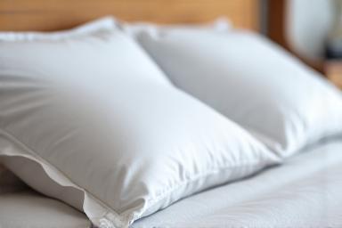 A luxurious, comfortable mattress with plump pillows and soft bedding.