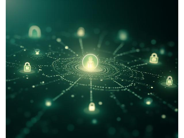 A secure digital interface displaying various types of data points, including personal profiles and wellness metrics, with privacy locks and encryption symbols.