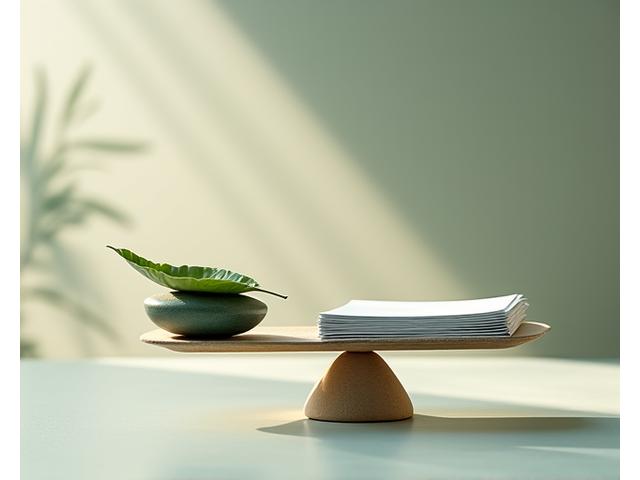 A balanced scale with legal documents, representing fair dispute resolution and limited liability, set against a calm, professional backdrop.